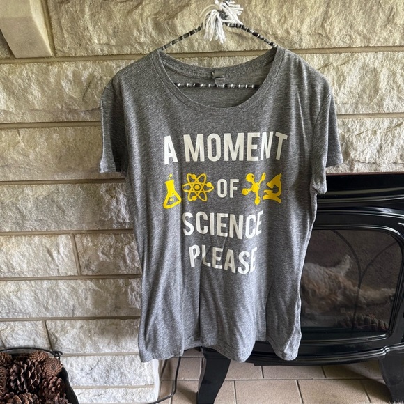 Instant Message Gray Science Graphic T-Shirt Large - Picture 1 of 7